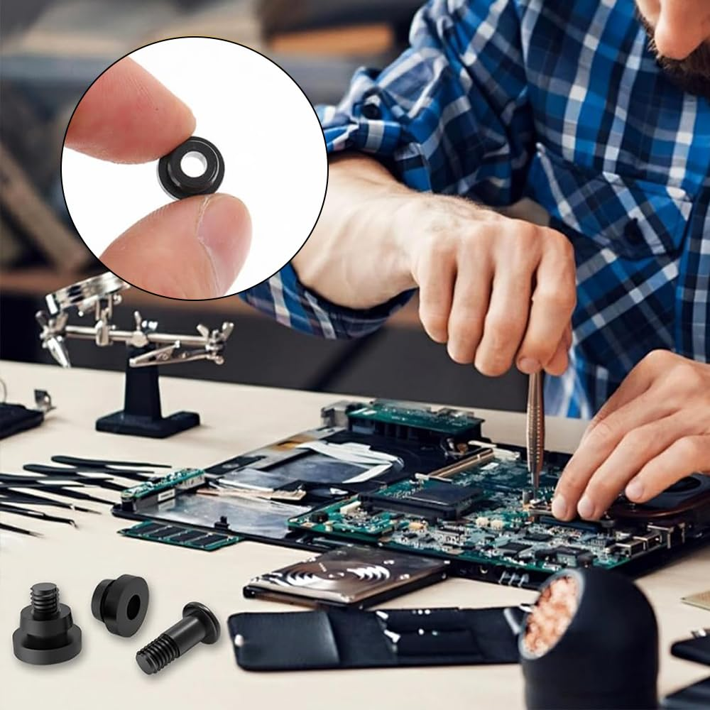 12-Piece Hard Drive Mounting Screws with Rubber Washers, Anti-Vibration Shock Absorbing for HDD/SSD, Computer Case, NAS, Home Server (2.5") image number 5