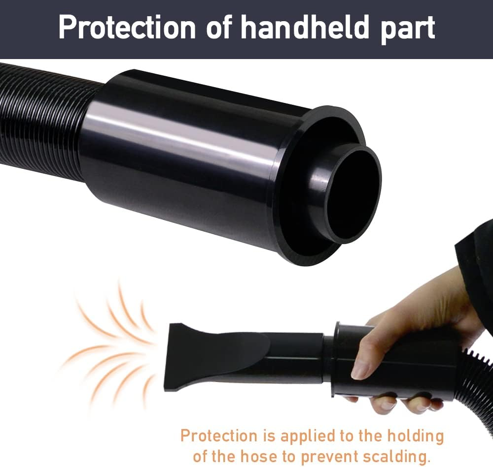 VOLKWELL 3200W/4.3HP Pet Grooming Dryer, Adjustable Speed & Temperature Control Yellow Dog Blow Dryer, High Velocity Dog Hair Dryer with 4 Nozzles（Yellow image number 4