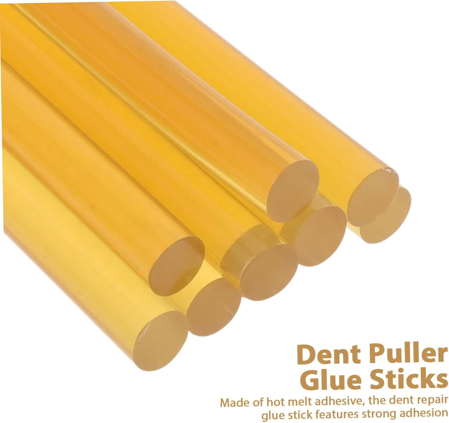 SOESFOUFU 10 Pcs Hot Glue Sticks Dent Puller Glue Bars 11X270Mm Yellow Automotive Paintless Tool Kit for Body Damage Removal image number 5