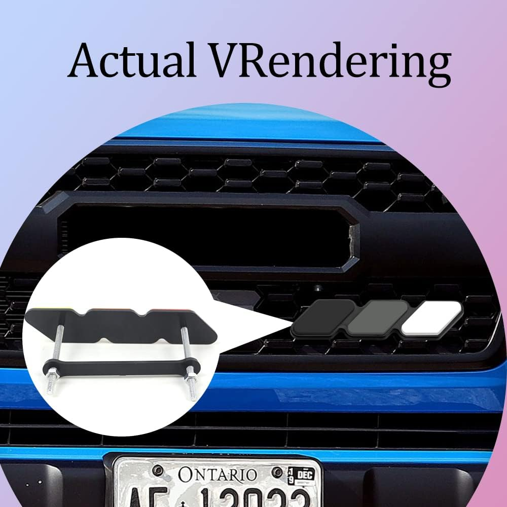 Middrivr TRD Grille Decor Badge, Tri-Color Grille Insert Trims, Emblem Decoration Accessories for Tacoma 4Runner Tundra Sequoia Rav4 Highlander (Grey) image number 2