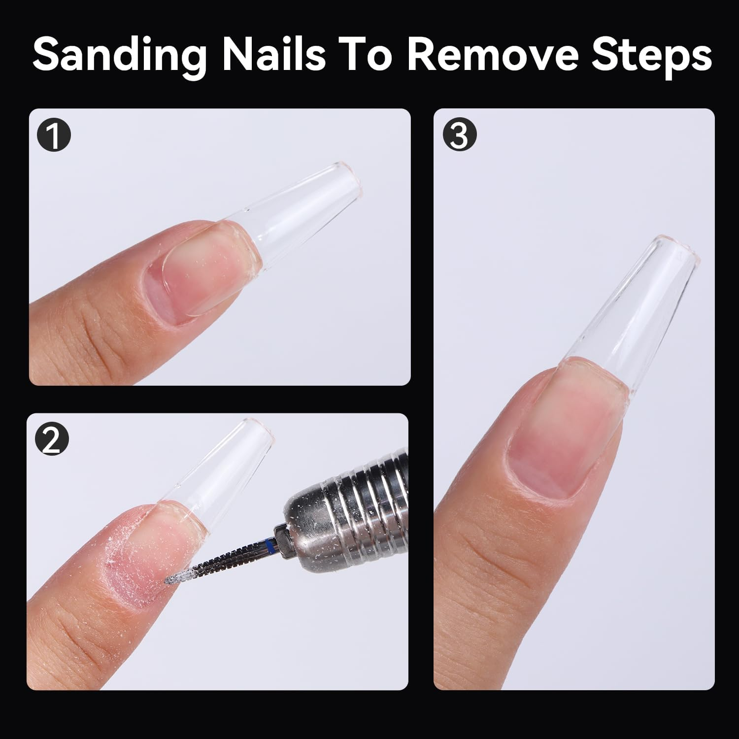 Beautilux Nail Cutter Attachment, 3/32 Inch Carbide Tungsten Bits, Quick Removal of Cuticle Polishing Gel for Manicure and Pedicure (NDB-LCO-M)