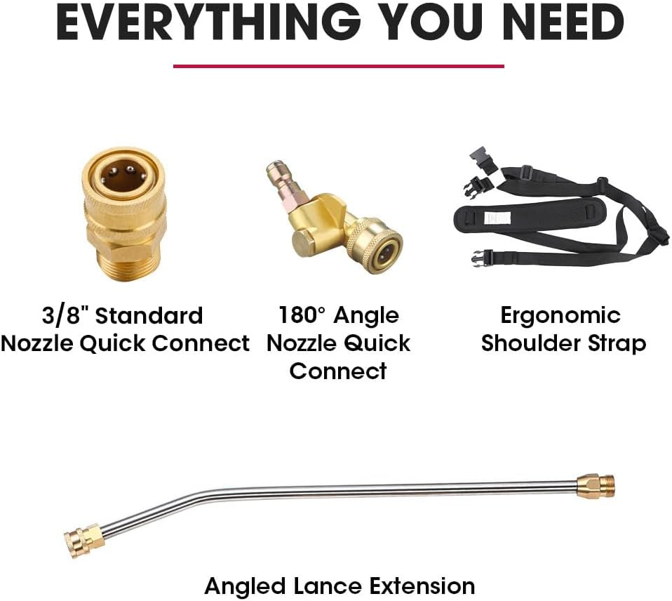 Jet-Usa 4000PSI 550Cm Telescopic Pressure Washer Wand Extension Attachment, with Standard 3/8" Inlet image number 4