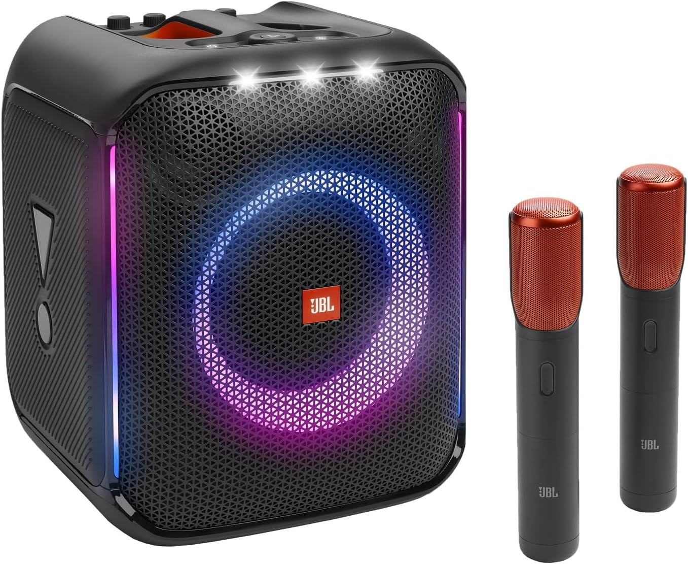 JBL Partybox Encore, Amazing JBL Original Pro Sound, a Light Show That Syncs to the Beat, up to 10 Hours of Play Time, IPX4 Splash Proof, Digital Wireless Mics, Black image number 5