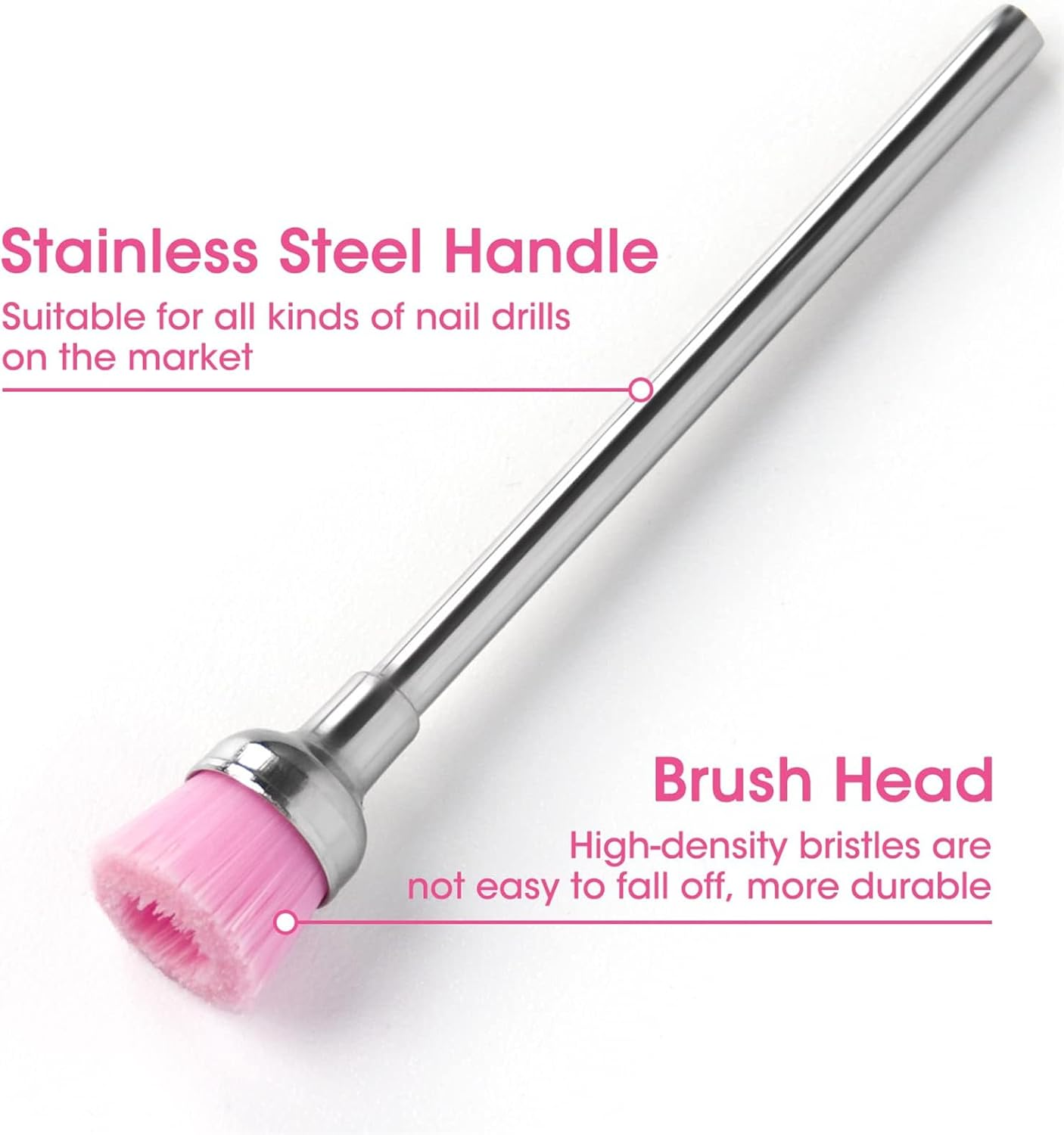 Acycoin2A 5PCS Nail Drill Bit Cleaning Brushes for Nail Electric Drilling Machine Cutter Dust Remover Nail Art Tool image number 4