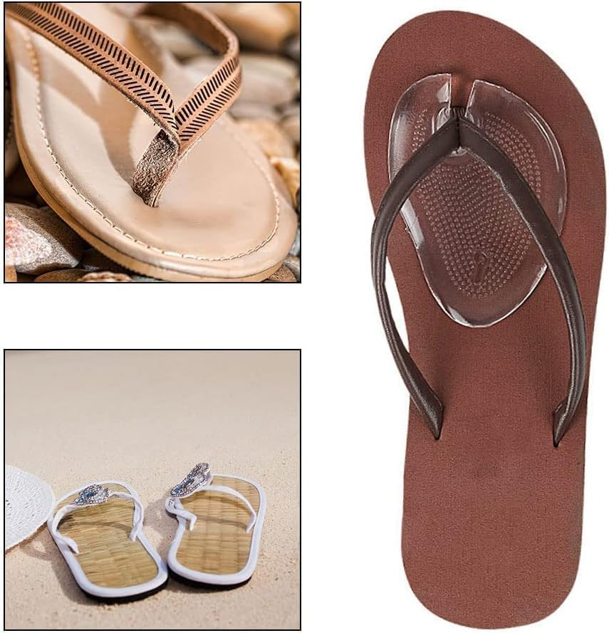8Pcs Silicone Gel Thong Sandal Cushions Pads Flip Flop Toe Thong Protectors Pads Non-Slip Forefoot Pads,Thong Sandal Silicone Toe Protectors Anti-Slip Forefoot Cushions Gel Cushion Pads image number 5