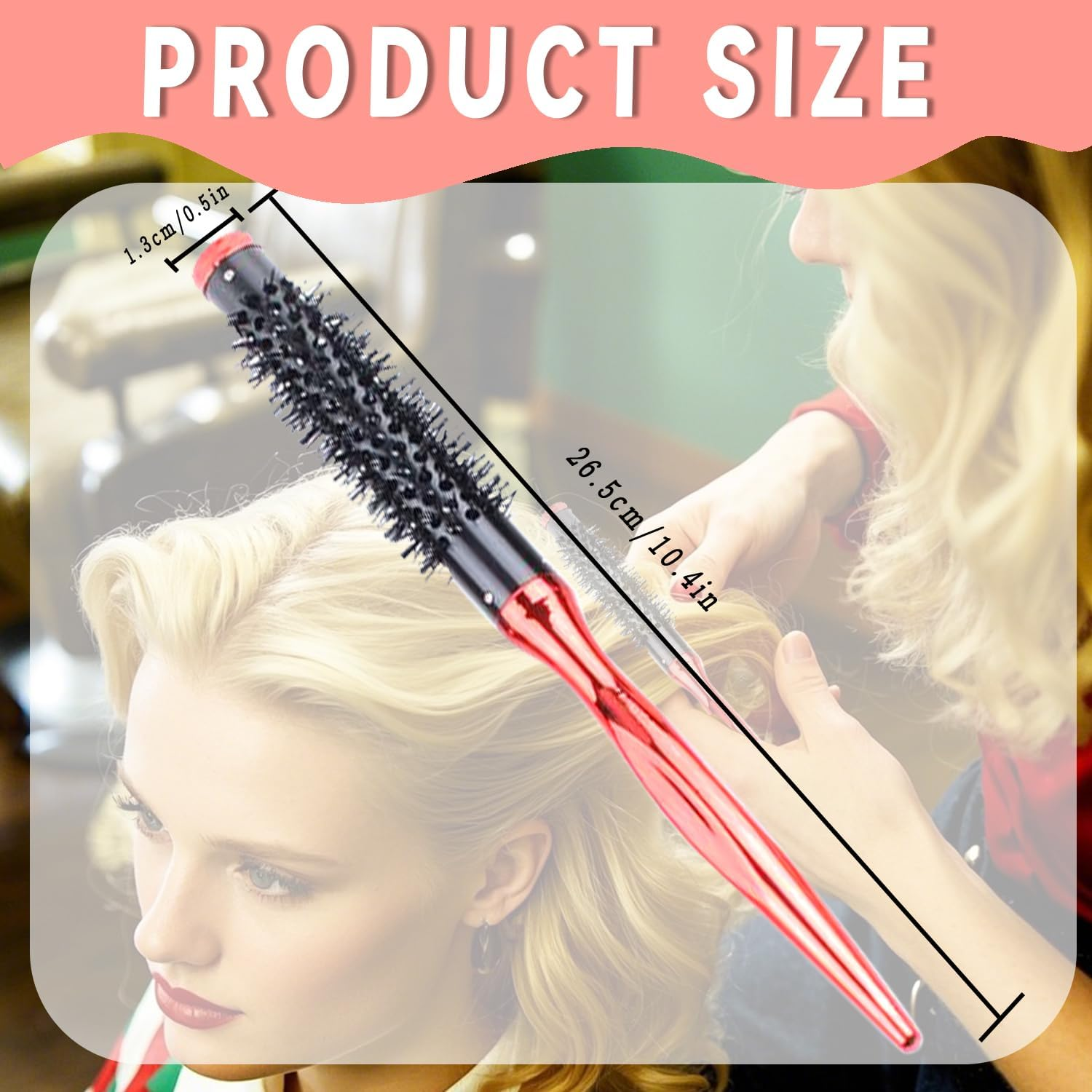 Anti-Static Small round Hair Brush &ndash; Compact & Portable for Blow Drying, Styling, and Frizz Control