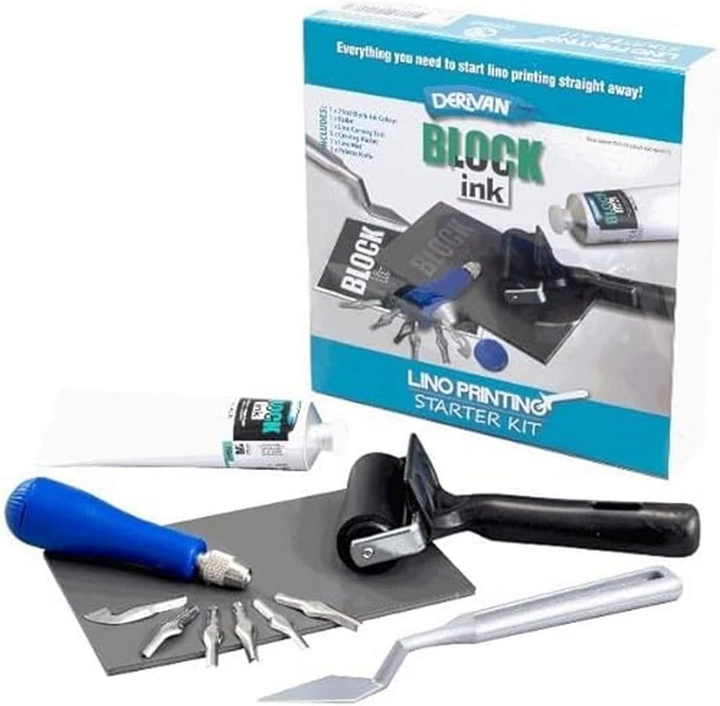 Derivan Lino Printing Block Ink Starter Kit