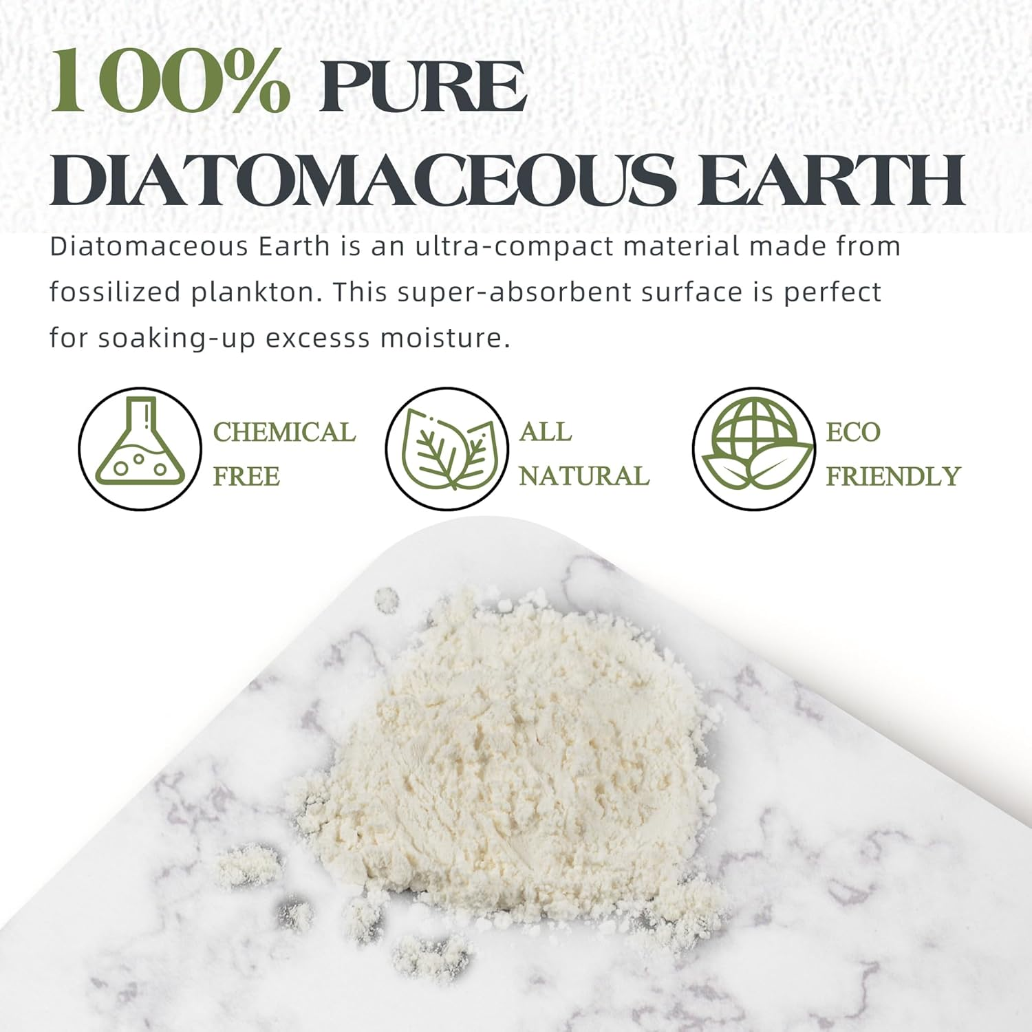 12X16 Inch Marble Stone Drying Mat for Kitchen Counter Super Absorbent Dish Drying Mat Diatomaceous Earth Quick Dry Dish Mat（1 Pc ）