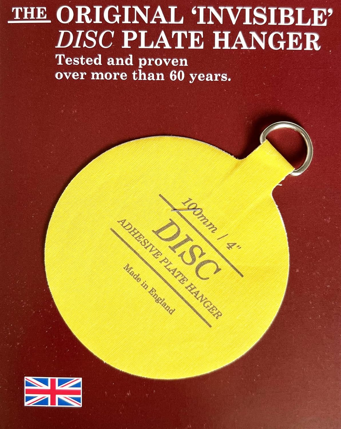 Disc Plate Hanger for Walls- Strong Invisible Plate Holder of Size 100Mm -Pack of 5 Self Adhesive Stick on Hooks for Picture Plate Hanging Wall Plate Holder Decoration Plate Hanging Disk. image number 2