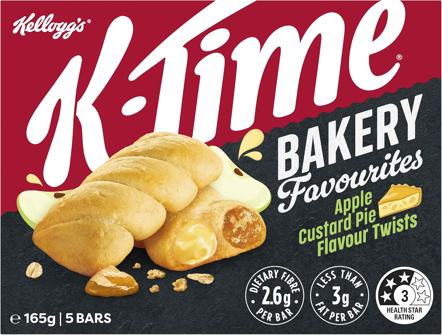Kellogg&rsquo;S K-Time Twists Bakery Favourites Apple & Custard 5 Bars image number 5