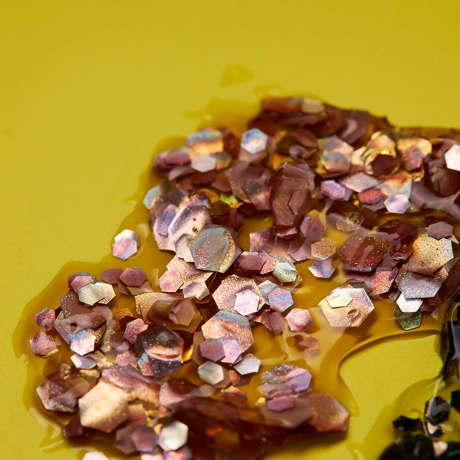 Holographic Chunky Face & Body Glitter Gel by Moon Glitter - 12Ml - Black - Glitter Face Paint - Blue image number 2