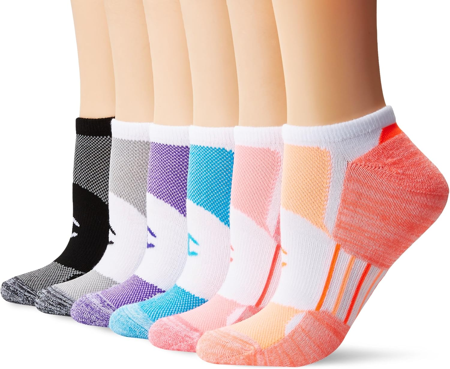 Champion Women'S 6-Pack Super No Show Multi Logo