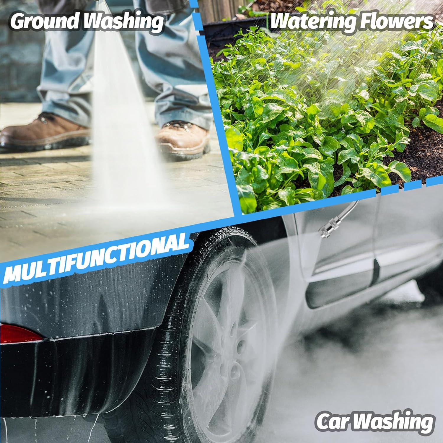 RV Water Heater Tank Rinser - Powerful Cleaning Hot Water Flush Wand, Travel Trailers Camper Water Tank Sediment Scale Cleaner Spray Flusher Accessory Essentials - Silver - 2Pcs Anode Rod  1Pcs Flush Wand  1Pcs Element Socket  1Pcs Seal Tape image number 5