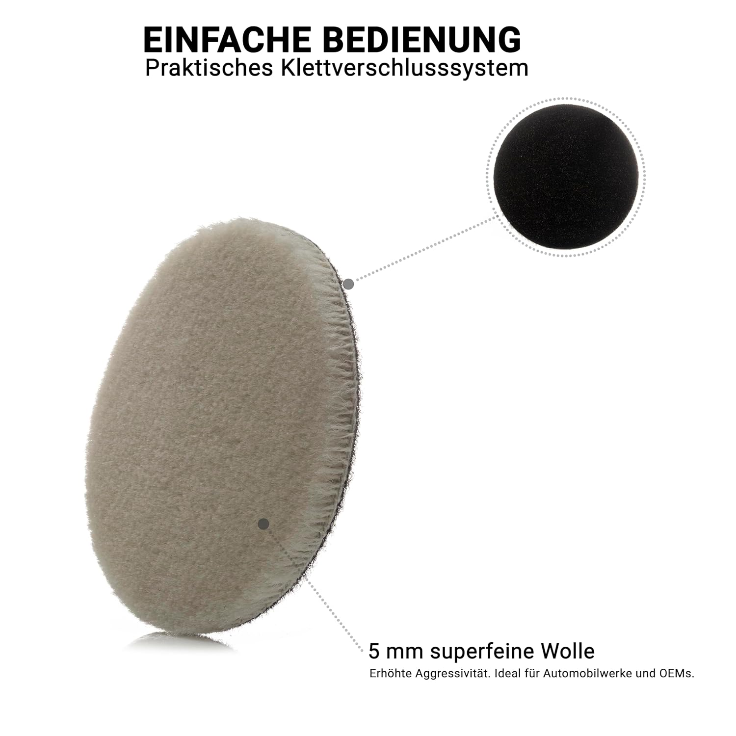 Glass Polish (75Mm) Pack of 3 Pro-Line Short Pile Synthetic Wool Pads - GP16014 image number 1