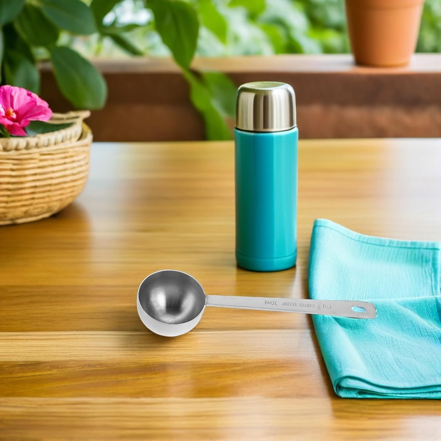 LABRIMP 2Pcs 30Ml Stainless Steel Coffee Measuring Spoons Set, Single-Head Espresso Scoop with Scale for Coffee Beans, Tea Leaves, and Baking Use in Kitchen image number 6