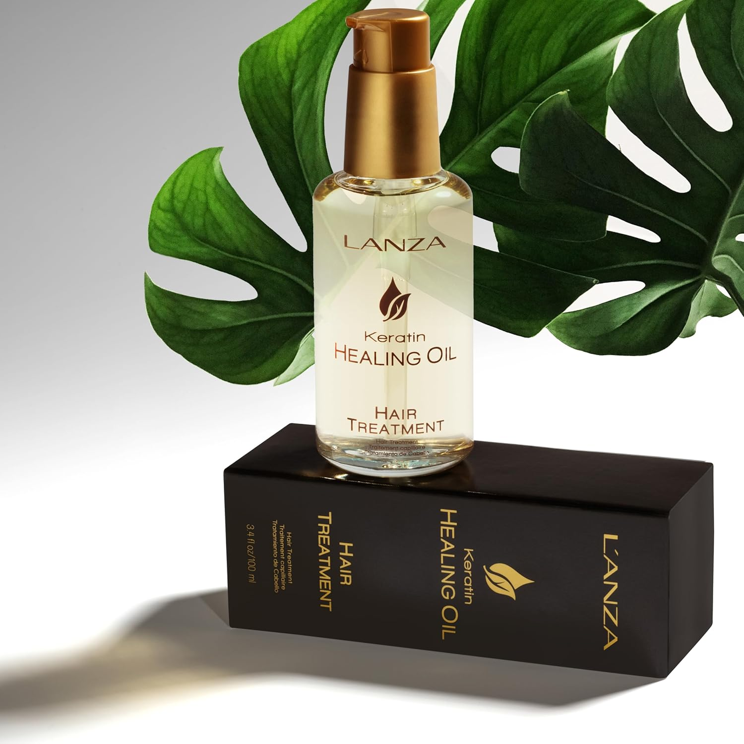 L'ANZA Keratin Healing Oil Hair Treatment (180 Ml), Regenerates, Revives & Nourishes Dry, Damaged Hair & Scalp, with Restorative Phyto IV Complex, Proteins and Triple UV Protection