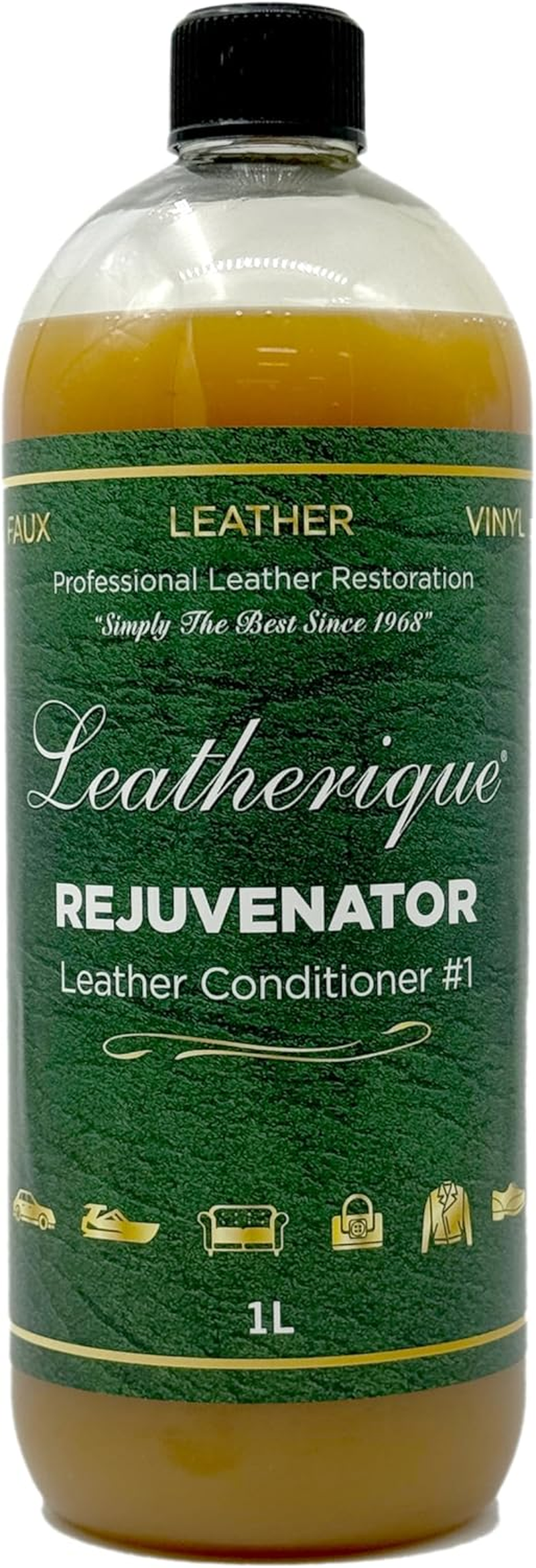Leatherique&reg; Rejuvenator Leather Conditioner #1-1L -Premium Deep Conditioning & Restoration for Leather Seats, Furniture, Handbags & Automotive Interiors &ndash; Softens, Moisturizes & Protects