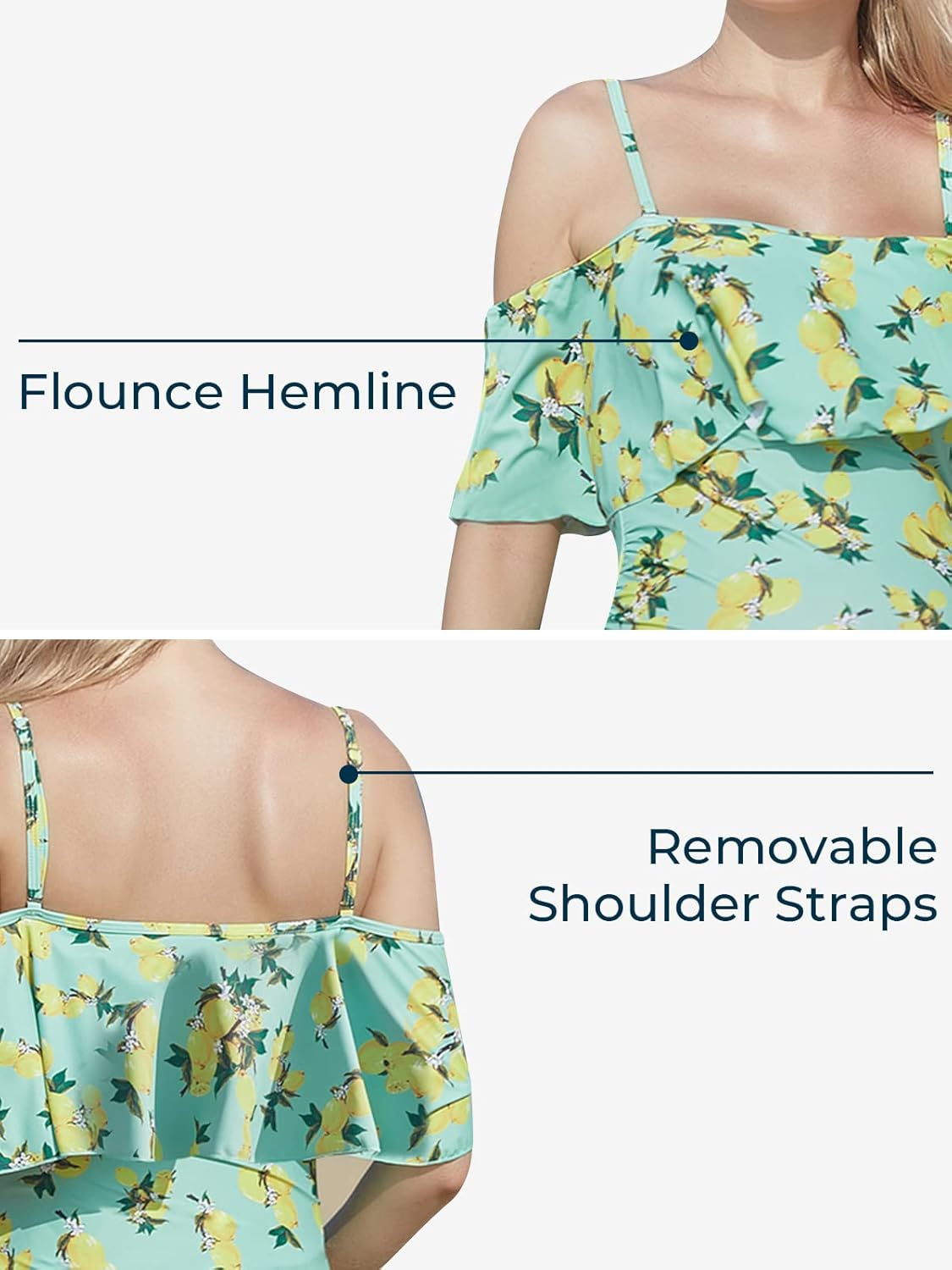 Miyang Women'S Sexy One Piece Bathing Suit Monokini Crewneck Beachwear Bikini Swimwear Swimsuit for Girls image number 1