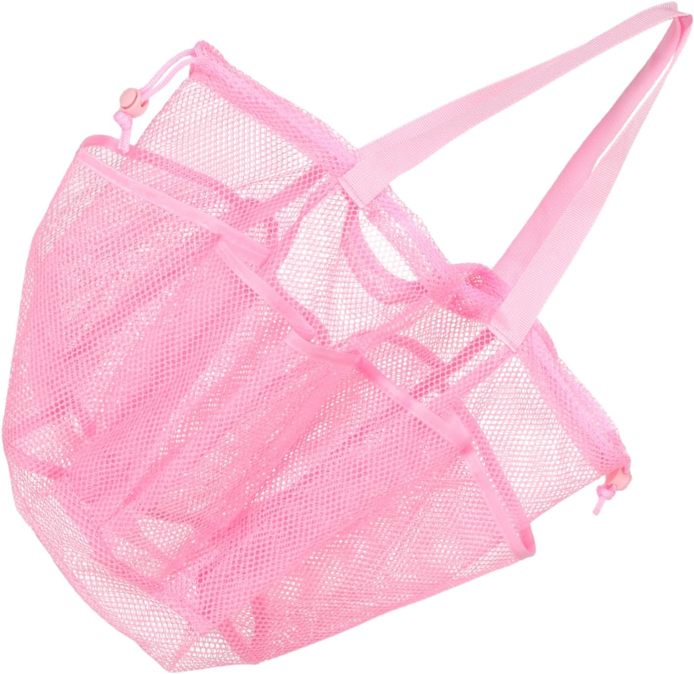 CALLARON Portable Mesh Storage Bag Cute Toiletry Bag Mesh Drawstring Pockets for Travel Makeup Beach Swimming and Daily Essentials Organizer image number 6