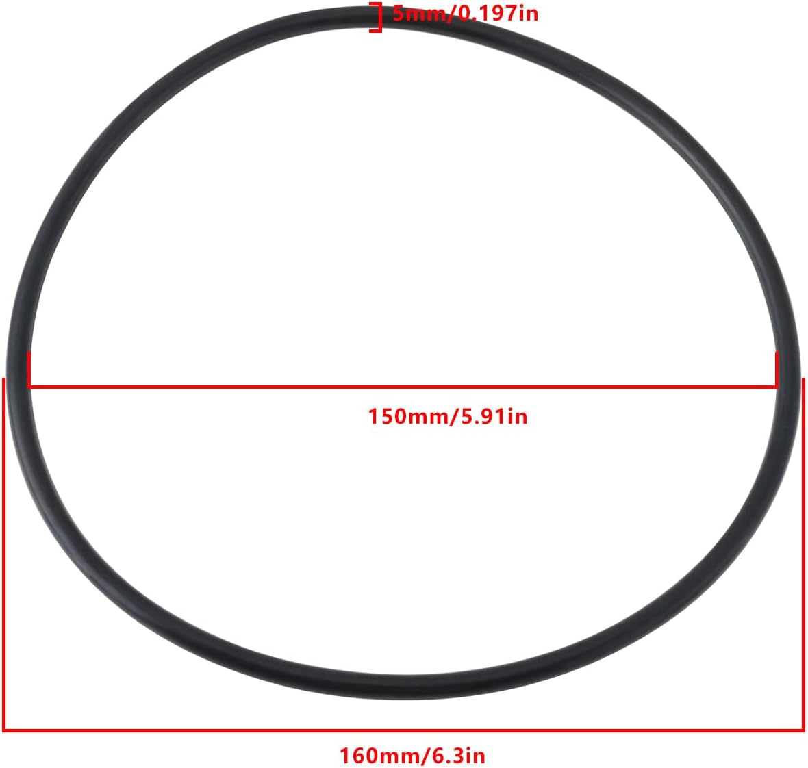 SG Store 5PCS Tank Seal Gasket O-Rings Replacement Part P61214 Compatible with Bestway Flowclear Sand Filters 58366 58486 58495 58497 58499 Models image number 5