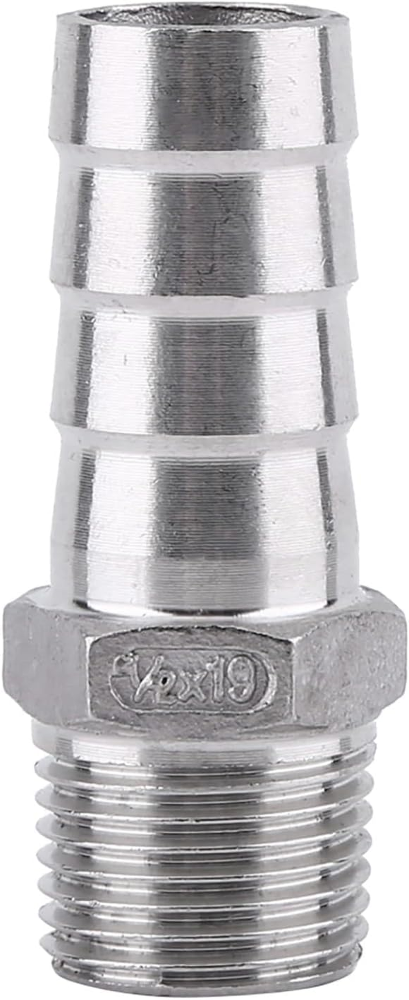 Viagasafamido Stainless Steel 304 Male Thread Pipe Fitting Hose Tail Connector BSP 1/8 Inch - Custom Fit, Easy Installation, Wide Application for Barb Hose Connector Quick Connection, Ideal image number 6