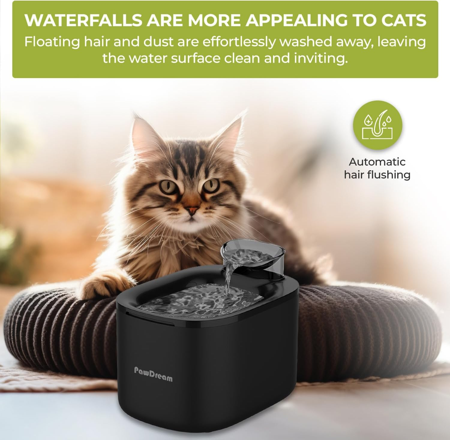 Automatic Cat Water Fountain for Dogs & Cats | 4Liters Large Capacity Portable Pet Fountain with Ultra-Quiet Filtration,Dry-Run Protection & AU Plug Included | Ideal for Multi-Pet Household image number 6