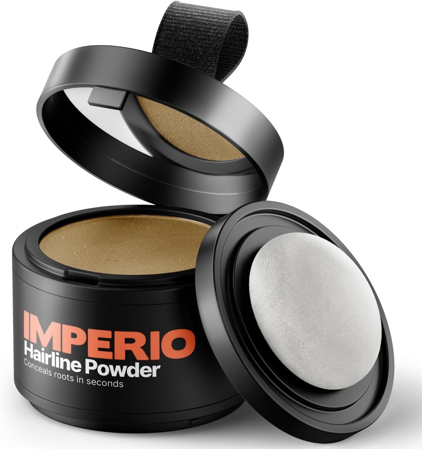 IMPERIO Powder Root Concealer - Hair Thickening for Women and Men, Waterproof Makeup for Concealing Roots - 4 G (Dark Brown)
