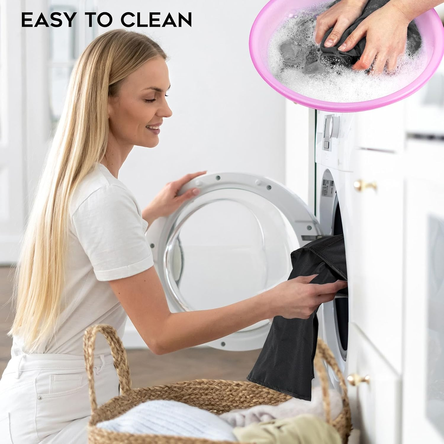 Airmsa Waterproof Universal Dust Cover for Coffee Machine, Compatible with De'Longhi Magnifica S/Evo, Philips Series 2200/3300/5400, Melitta Solo and More, Black, Modern Style, 40 X 26 X 44 Cm image number 5