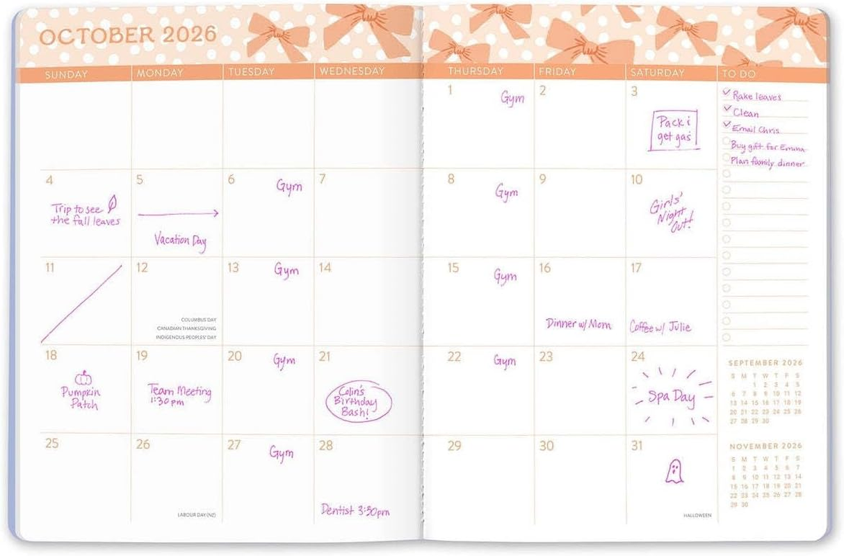 2026 Sweet Bow - Just Right 17-Month Monthly Diary/Planner image number 3