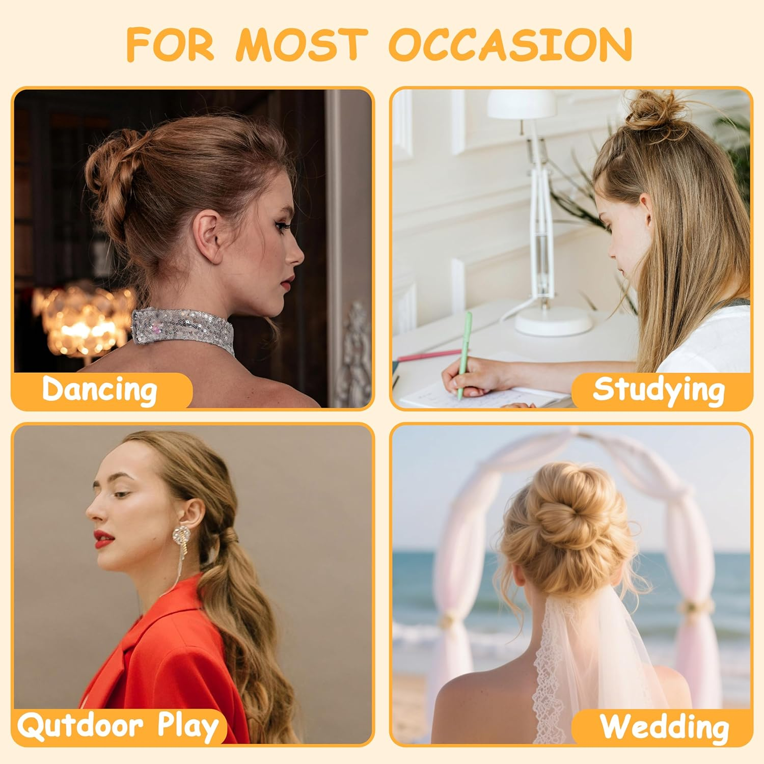 MOSTFUN Pack of 500 Hair Pins, Bobby Pins Set, French U-Hair Clips, 2 Inch / 2.36 Inch, Hair Pins for 2 Inch / 2.75 Inch, Transparent Hair Scrunchie with Storage Box for Women and Girls (Golden) image number 1