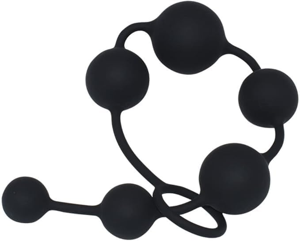 Silicone Anal Bead Butt Plug Anal Trainer Anal Chain with 6 Different Size Balls and Pull Roop for Adult Men Women Sex Factory image number 1