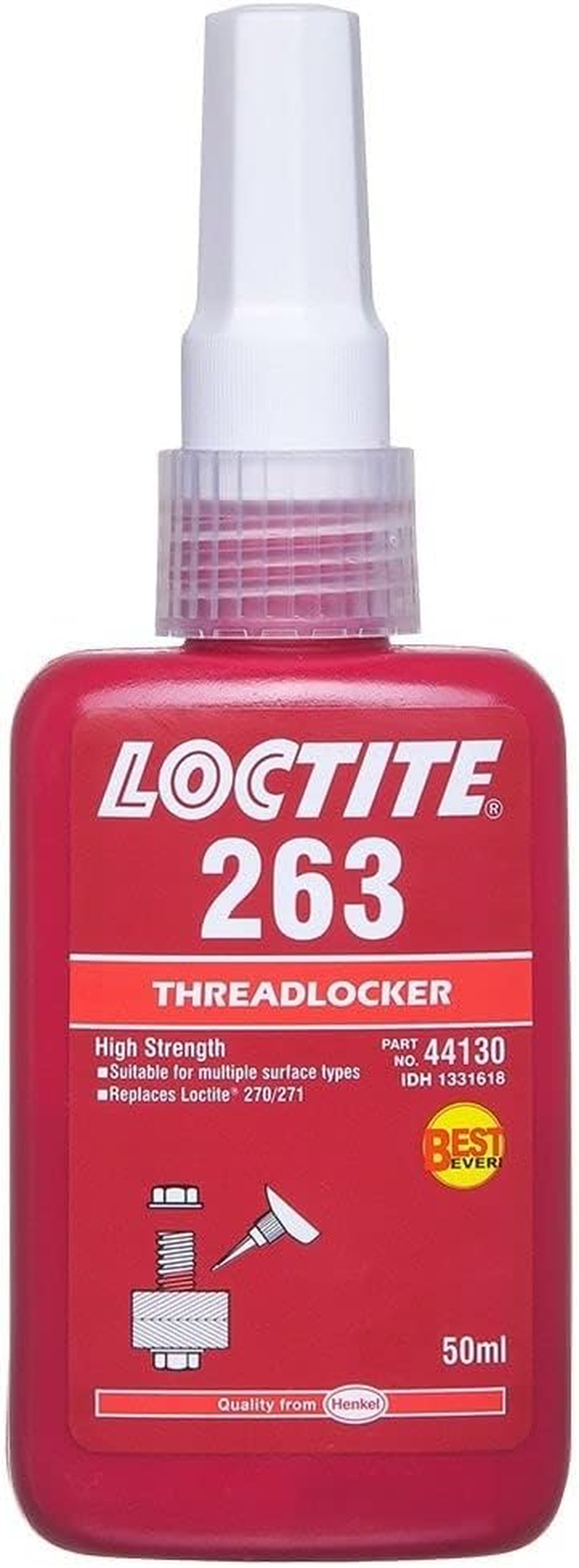 Loctite 263 High Strength Threadlocker 50 Ml, Red
