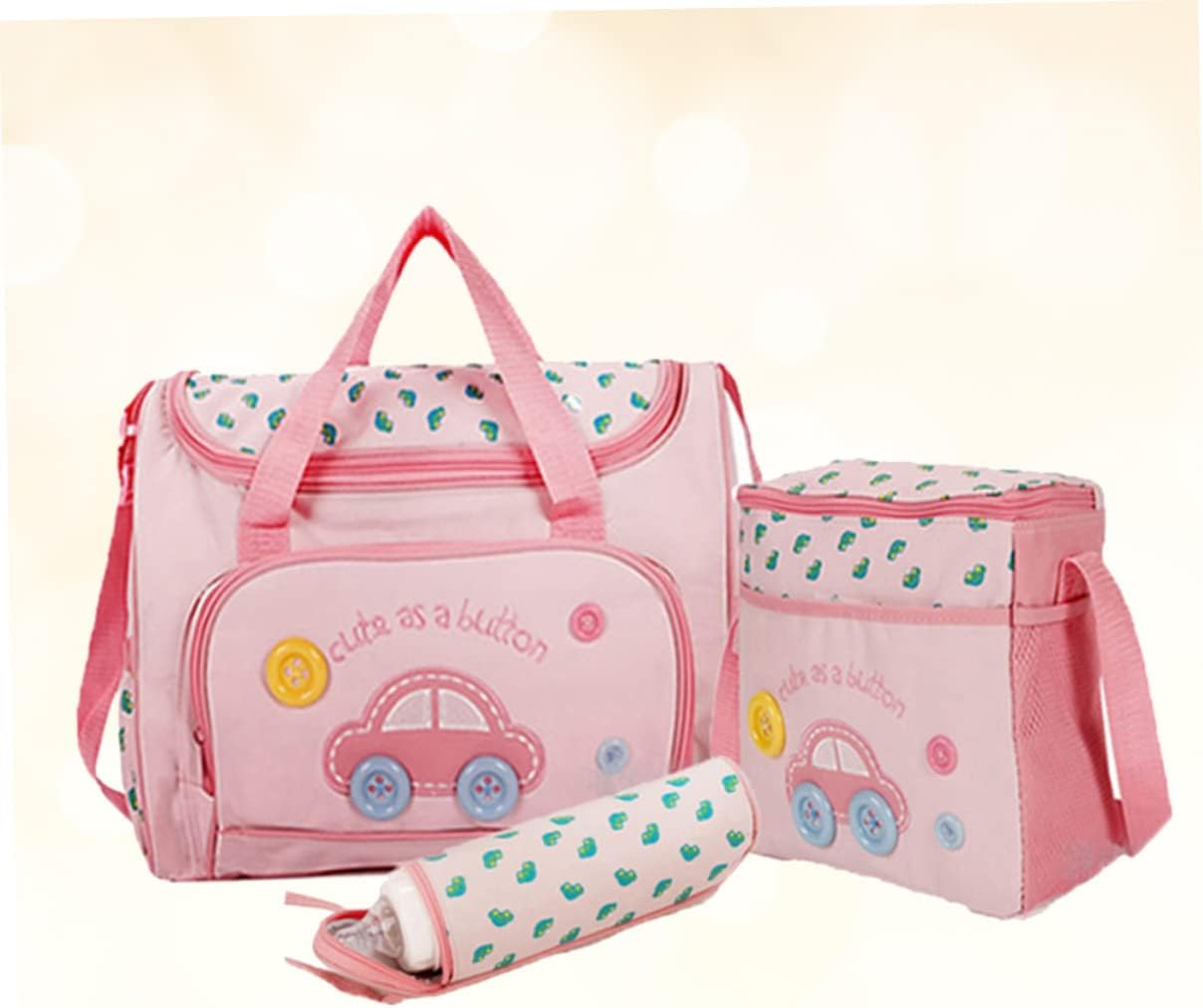 Multi-Function Large Capacity Diaper Bag Set Shoulder Strap Includes Changing Pad Bag for Travel Daily Use image number 5