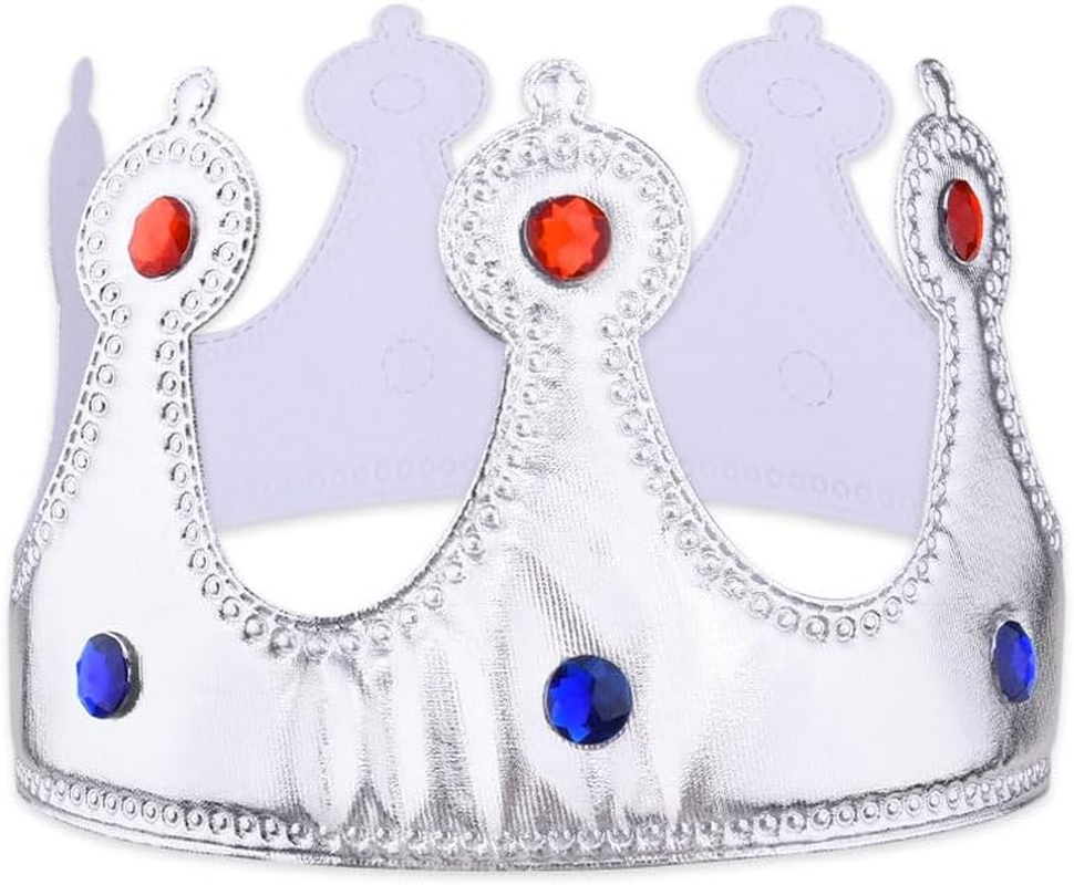 Queen King Crowns Hair Cap Birthday Princess Prince Headband for Girls Boys Halloween Costume Hair Accessories Bday Party Hairband Photo Props for Kids, Gold