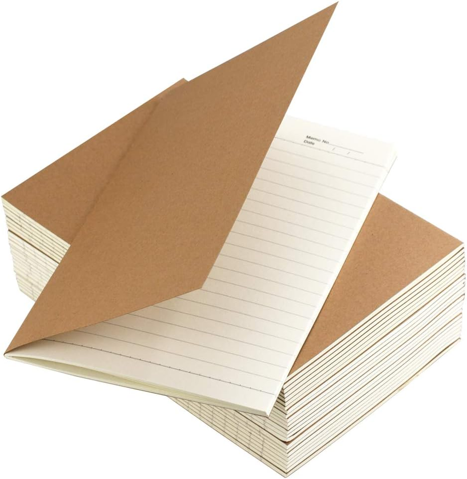 Owevvin 24 Pack Journal Notebook with Lined Paper, Brown Kraft Cover Writing Diary Subject Notebooks for Travelers, School and Office, A5 Size, 8.3X5.5 Inch. 60 Lined Pages, 30 Sheets image number 2
