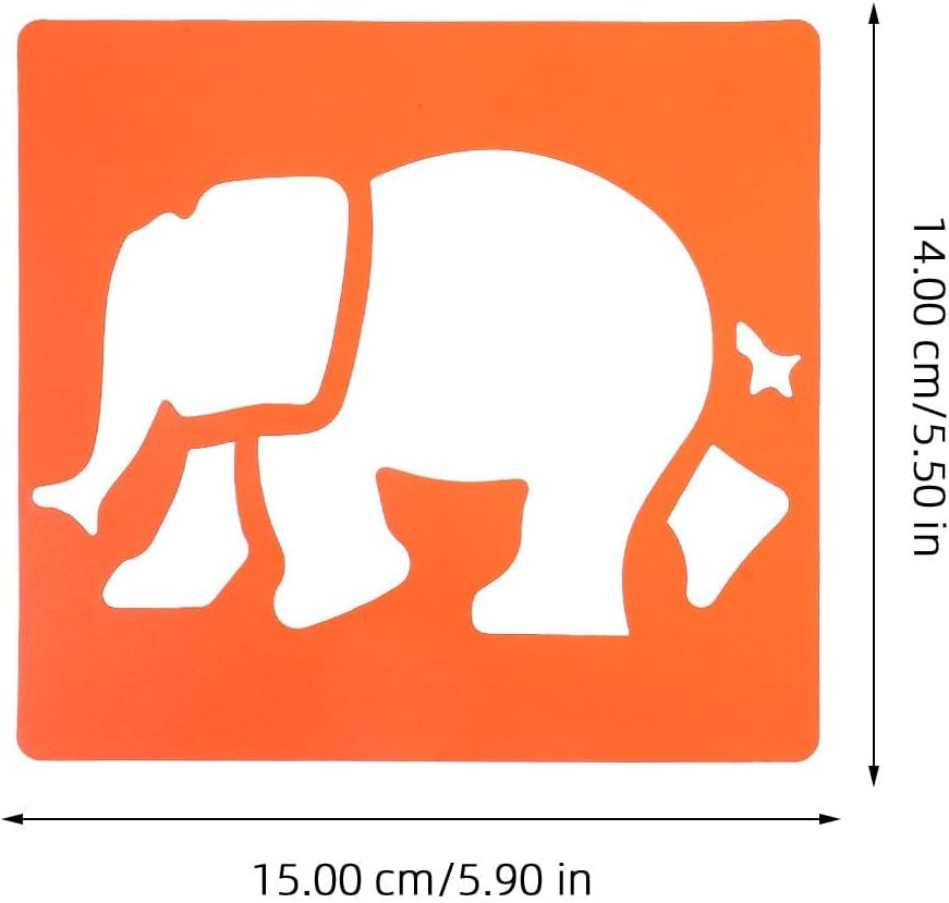SHINEOFI 12Pcs Reusable Animal Stencils for Boy Girl Plastic Drawing Templates for Craft Projects Washable Art Supplies for Early Education and Creativity image number 1