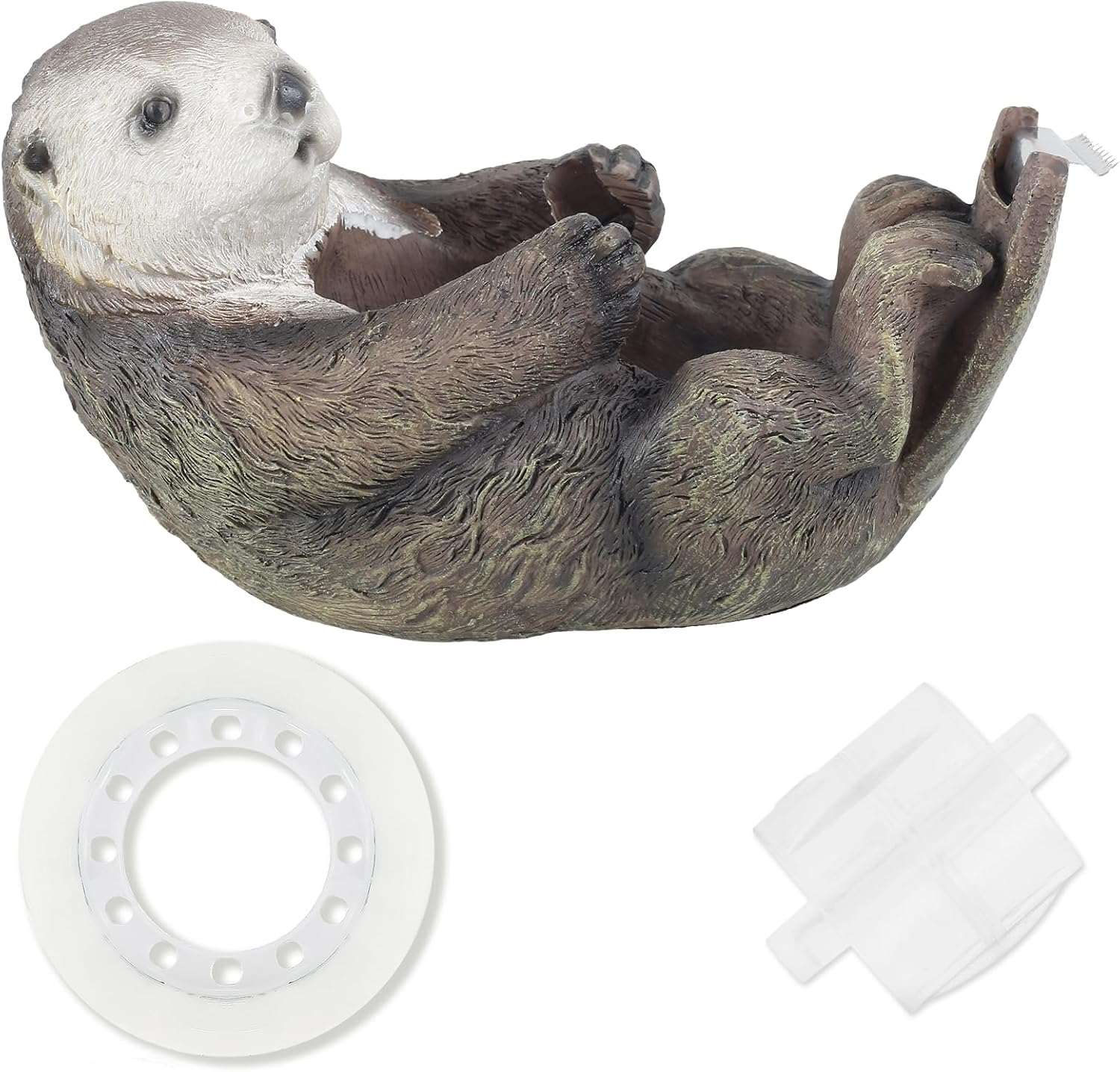 HSHGZSR Tape Dispenser Cute Animal Decor Figurine Resin Tape Holder Roll Holder Resin Stationery Desk Organizer Tape Cutting Tools Fun Small Tape Dispenser for Home School Office image number 6