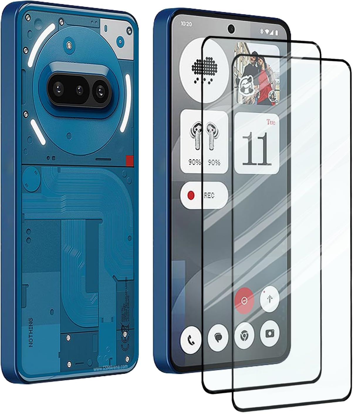 Guizzcg 2 Pack Screen Protector for Nothing Phone 3A / 3A Pro/Cmf Phone 2 Pro, 2 Tempered Glass Screen Protector,Case Friendly,Scratch Resistant,Hd-Clear,Clear