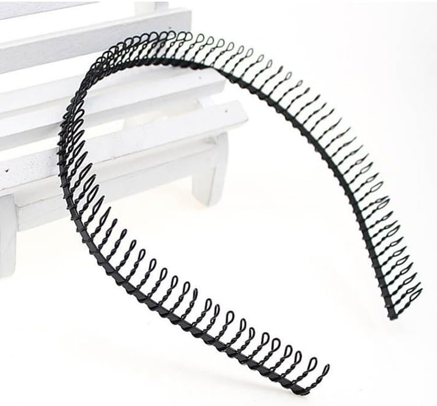 6Pcs Unisex Black Metal Hairband Teeth Comb Headband Hair Hoop Headwear Accessory for Women Men (Black, One Size) image number 2