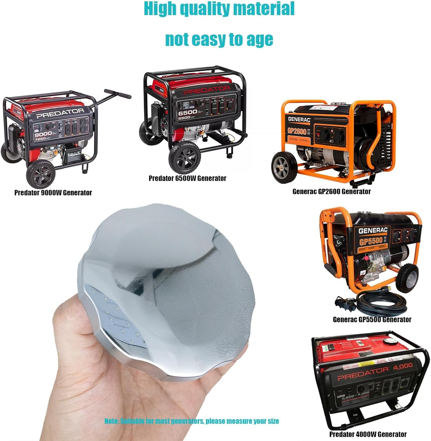 Gas Fuel Cap 0G84300105 Replacement for Generator 0H0775 0H1325A GP5500 GP2600 & Harbor Freight Predator 4000W 212CC 6.5HP 68729 6500W 420CC 13HP 63082 63083 Generator image number 6