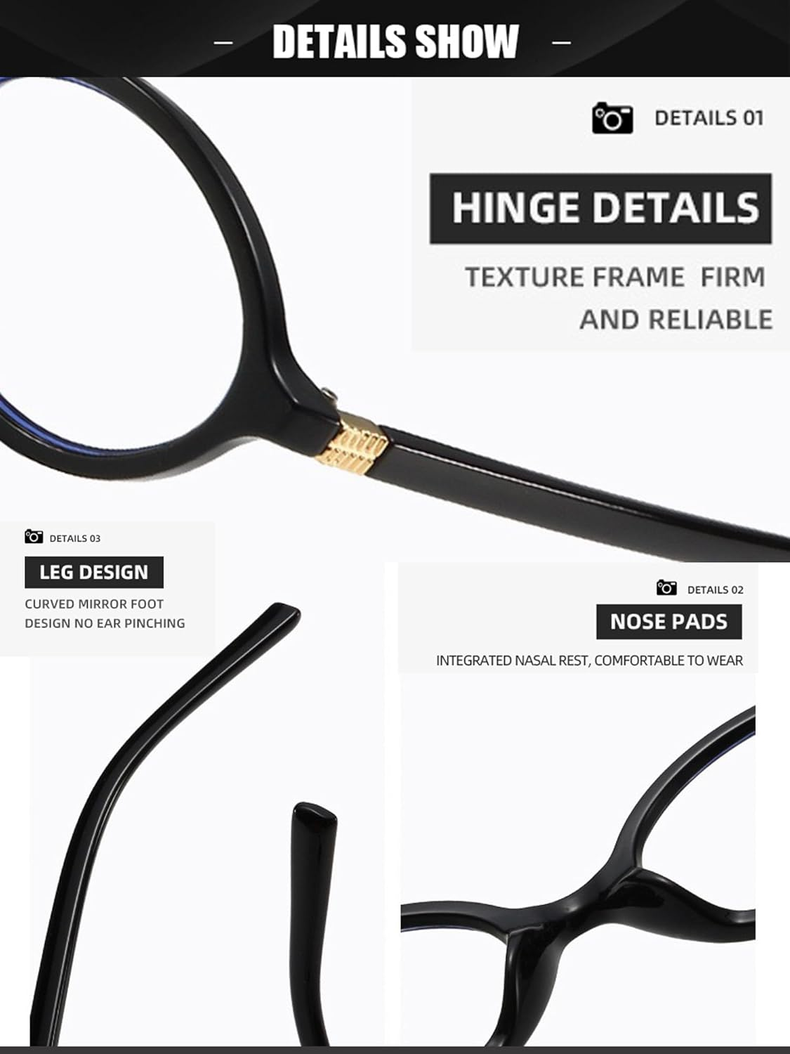 Onrtry Retro Oval Glasses for Women Men Fake Nerd Glasses round Non- Computer Eyeglasses - A2 Tortoise image number 2