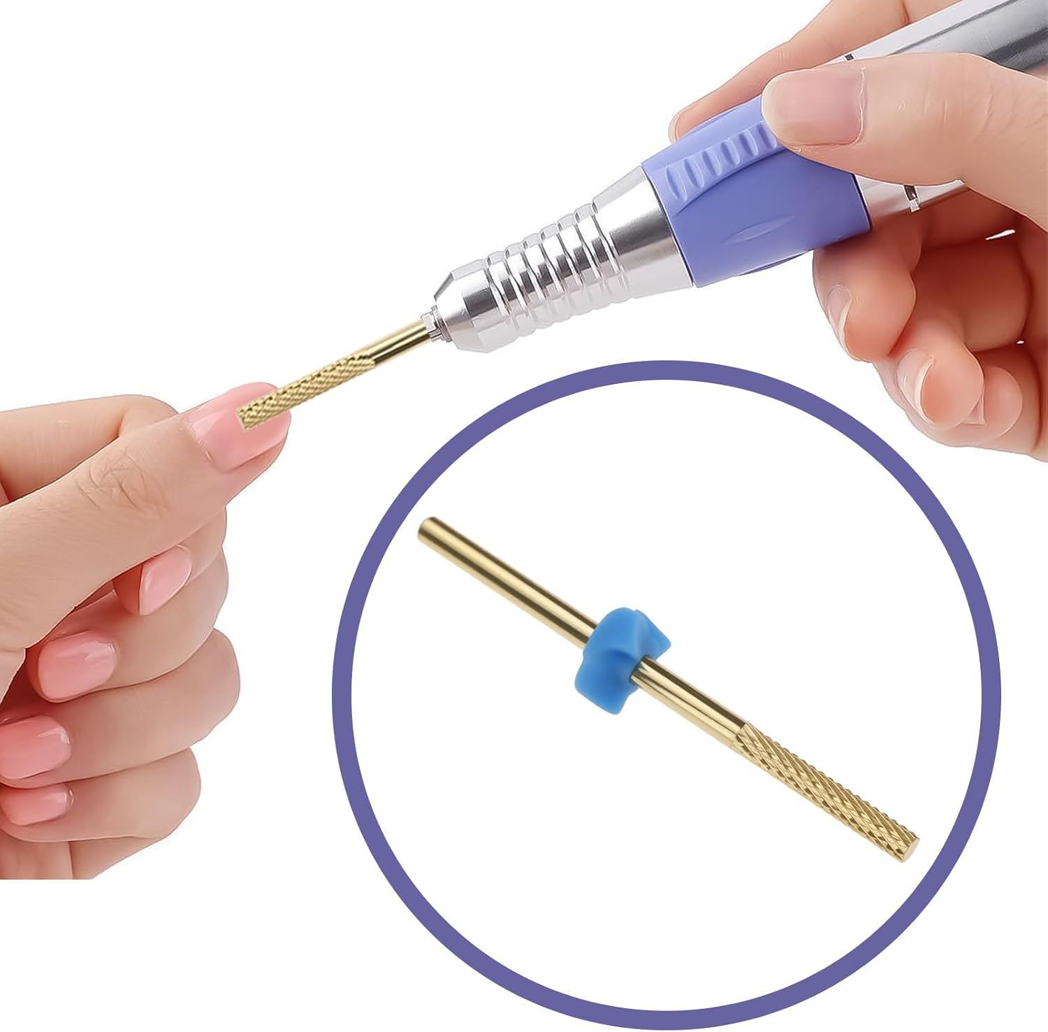 Briny River 2PCS Nail Drill Bits #170 Carbide Drill Bit Diameter 2.2Mm Grinding Length 15Mm Total Length 44.5Mm