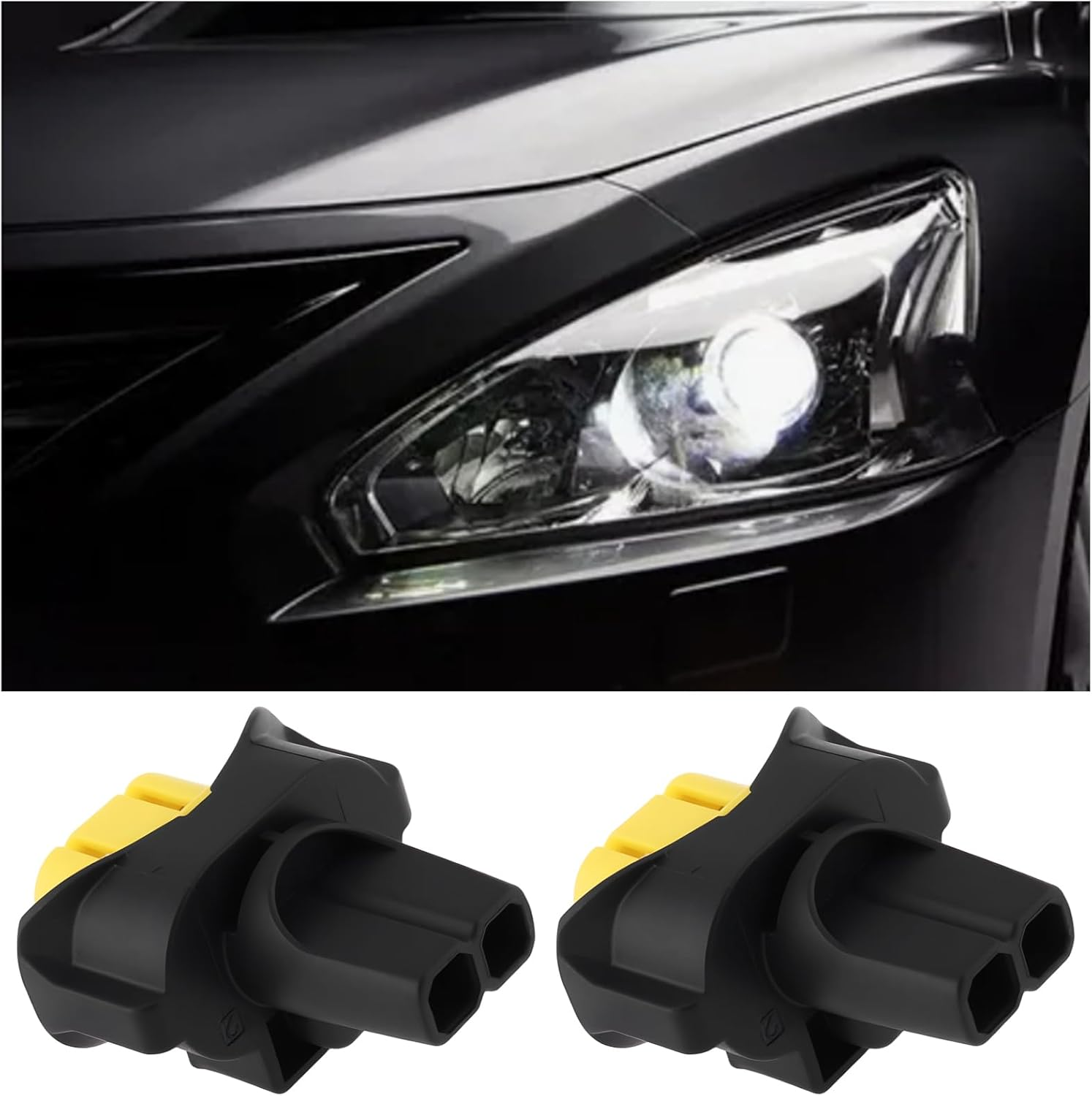 Emsea 2X 2-Pin Fog Lamp Female Plug Connector 240PC023S4019 Compatible with Delphi H8 H11 Fog Lamp image number 3