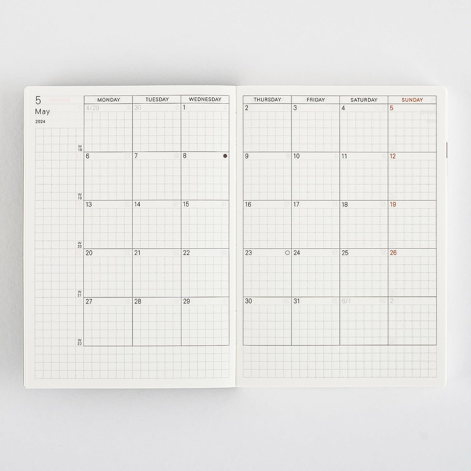 Hobonichi Techo Planner Book [English/A6/January 2024 Start/Monday Start] image number 1