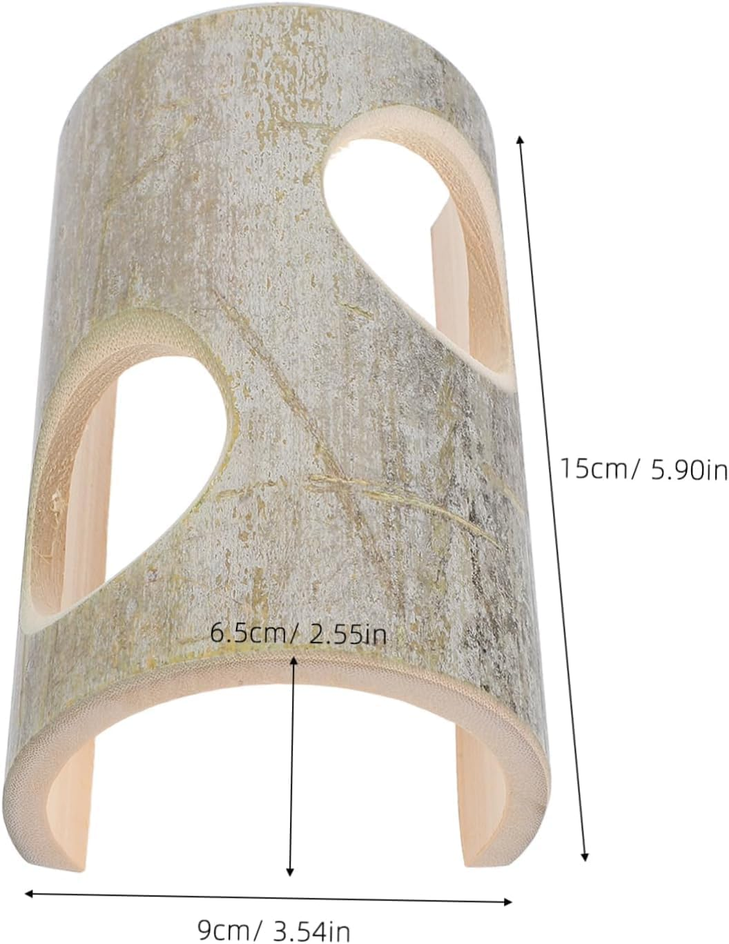 Ksngtixe 1PCS Bamboo Small Animal Tunnel, Durable Hamster Hideout for Guinea Pigs, Rats & Mice, Chew-Resistant Cage Accessory, Portable & Easy-To-Clean Hiding Tube image number 1