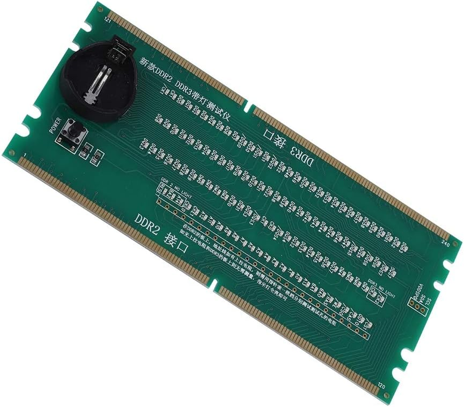 Computer Motherboards, DDR 2/DDR 3 RAM Memory Slot Tester Card PC Desktop Mainboard Board Memory Card with LED Light ﻿ image number 2