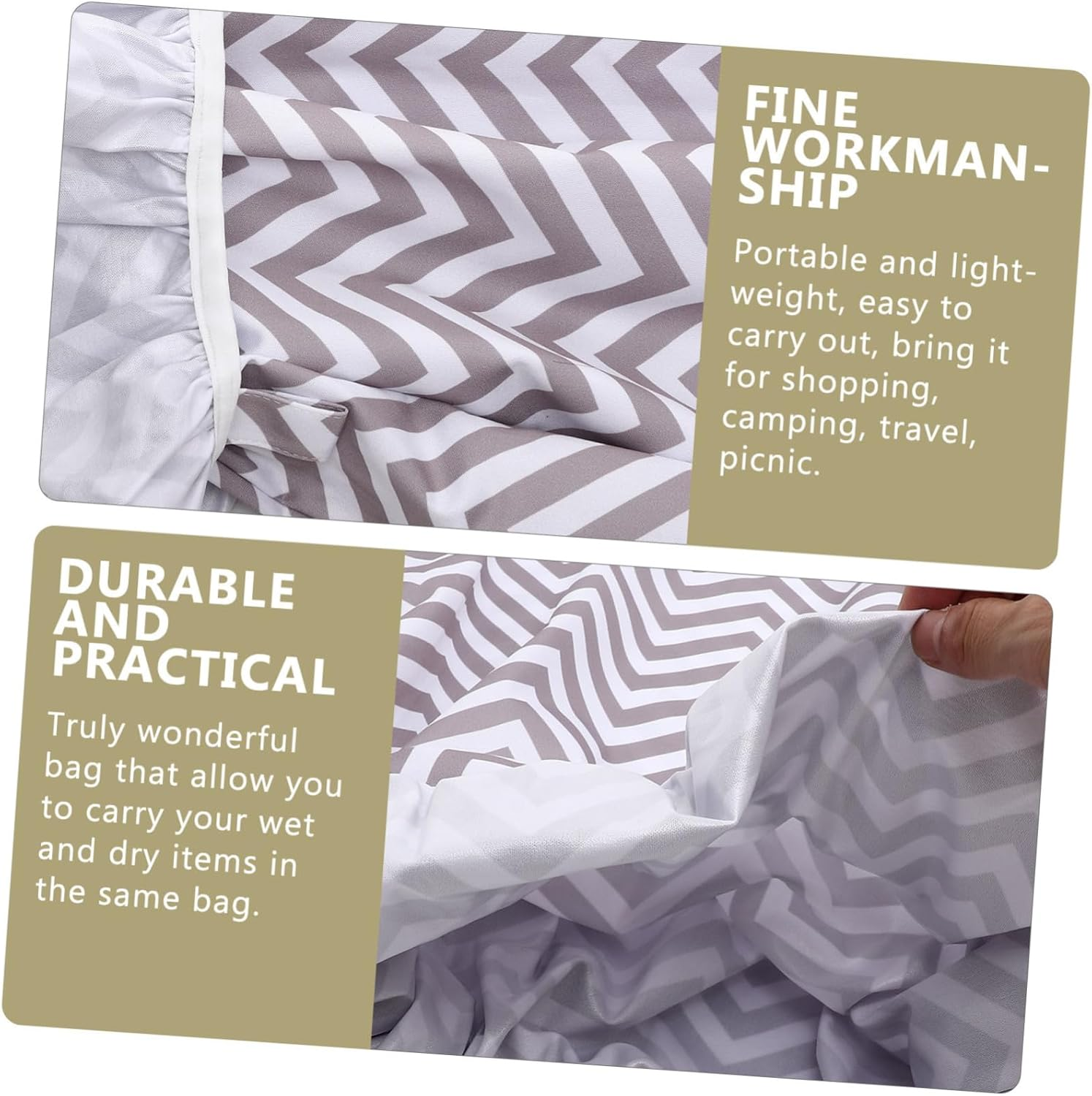 Reusable Diaper Pail Wet Bag Elastic Mouth Diaper Holder Portable Storage Bag for Cloth Napkin Storage for Changing Station image number 6