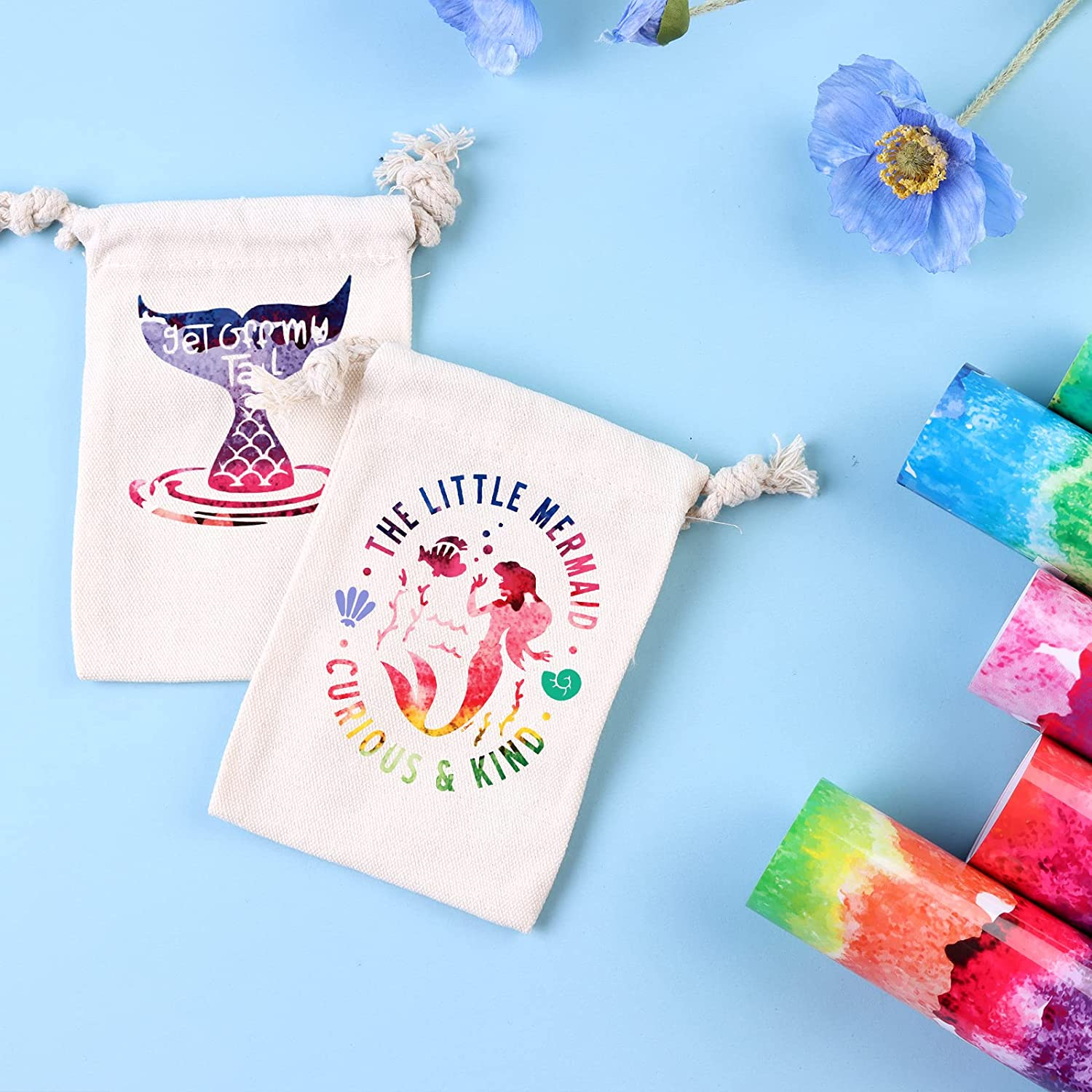 Tintnut Watercolor HTV Heat Transfer Vinyl Iron-On-Vinyl - 12 X 10 Inch 5 Color Transfer T-Shirt,Vast,Cap for Cricut & Cameo DIY Handmade Craft image number 6