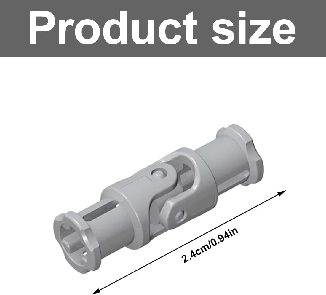 KEMUZ Pack of 15 Small Universal Joints, 3 Pins, Replacement Parts Compatible with All Major Building Block Brands (Assembled) image number 1