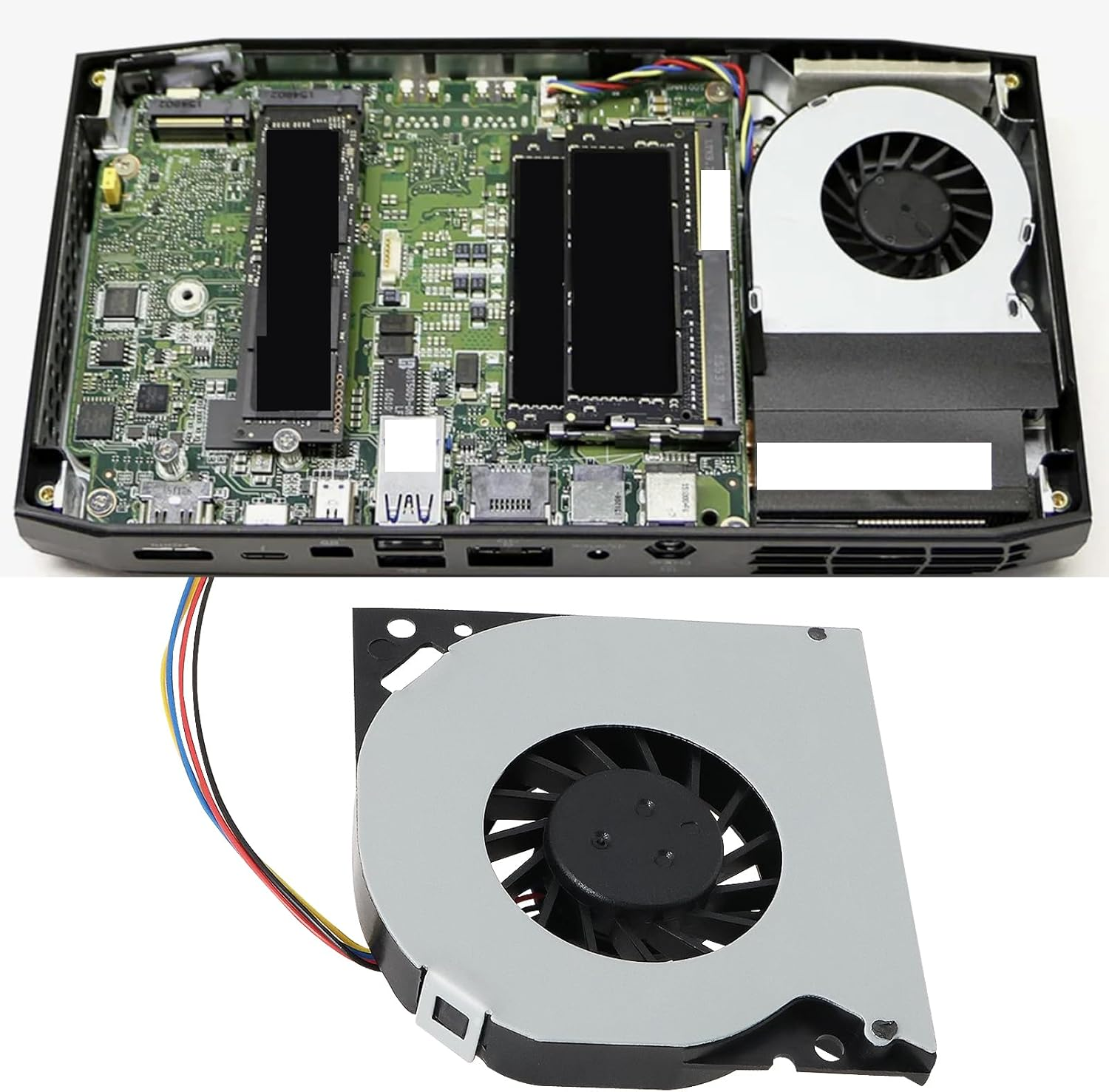 Emsea 1PC 4-Pin CPU Cooling Fan Compatible with Intel NUC7 Nuc7I5Bnh Nuc7I5Bnk Nuc7I7Bnh Series Compatible with NUC5 Nuc5I3Ryh Nuc5I3Ryk Fan Assembly image number 5